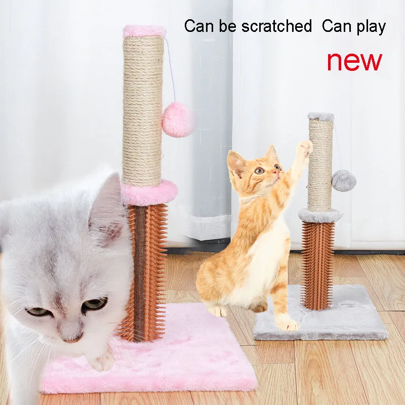 Pet Accessories Removable Scratching Post Sisal Interest Cat Scratcher Soft Scratching Device Wool Ball Tickle Play Cat Toys