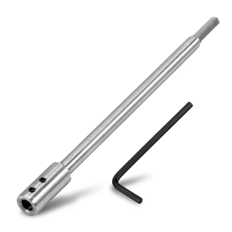 A11E-Forstner Bit Extension For 3/8Inch Round Shank, High-Carbon Steel Wood Spade Drill Bit Extender