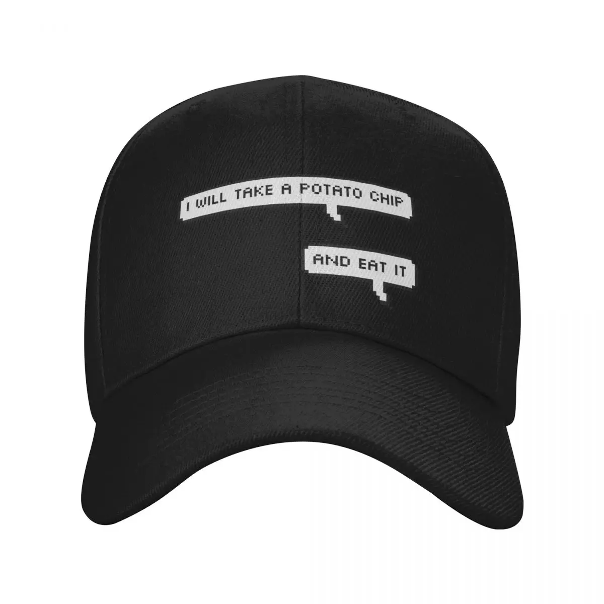 

I Will Take A Potato Chip And Eat It - Pixel Speech Bubble Baseball Cap Sports Cap Cosplay Winter hat Men's Women's