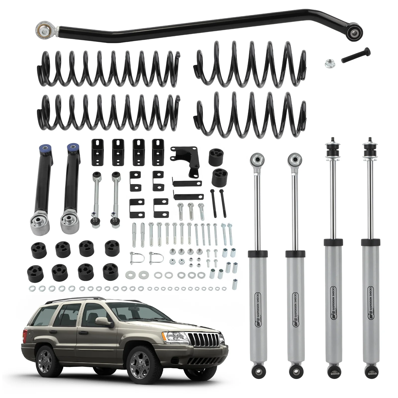

BFO 4" Front Rear Suspension Lift Kit W/ Track Bar For Jeep Grand Cherokee WJ 1999-2004