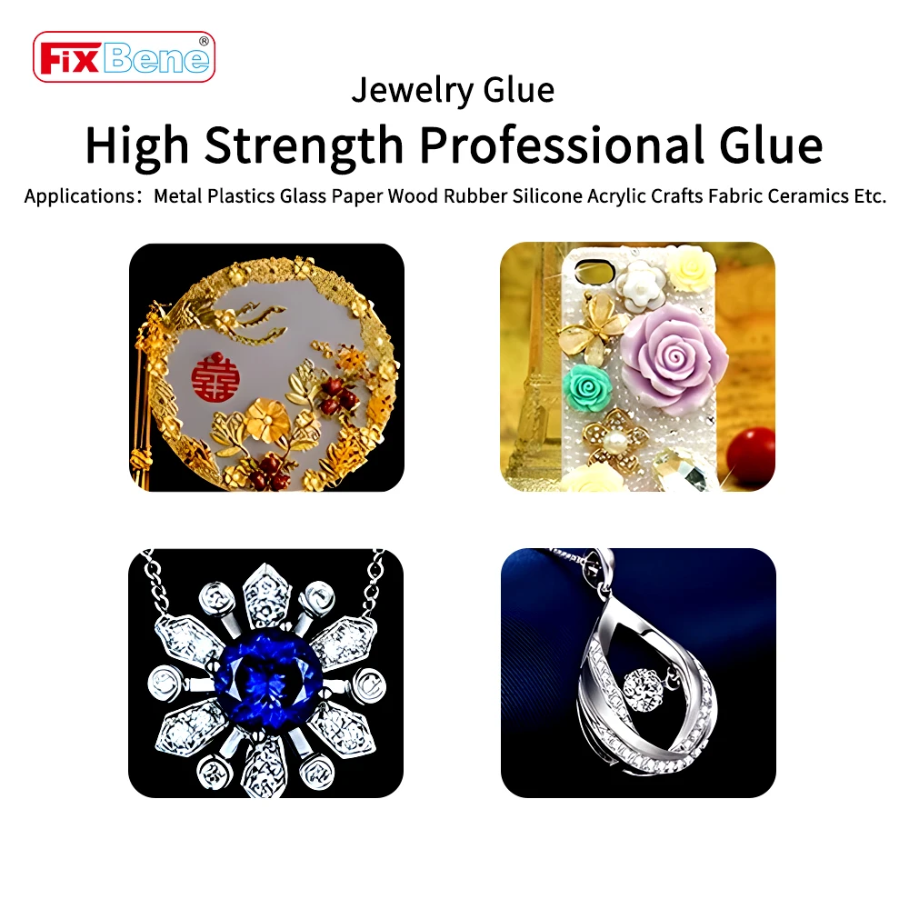 Seconds Super Glue For Jewelry Diamond Jade Ring Rhinestone Cyanoacrylate Strong Powerful Adhesive Glass Plastic Metal Leather