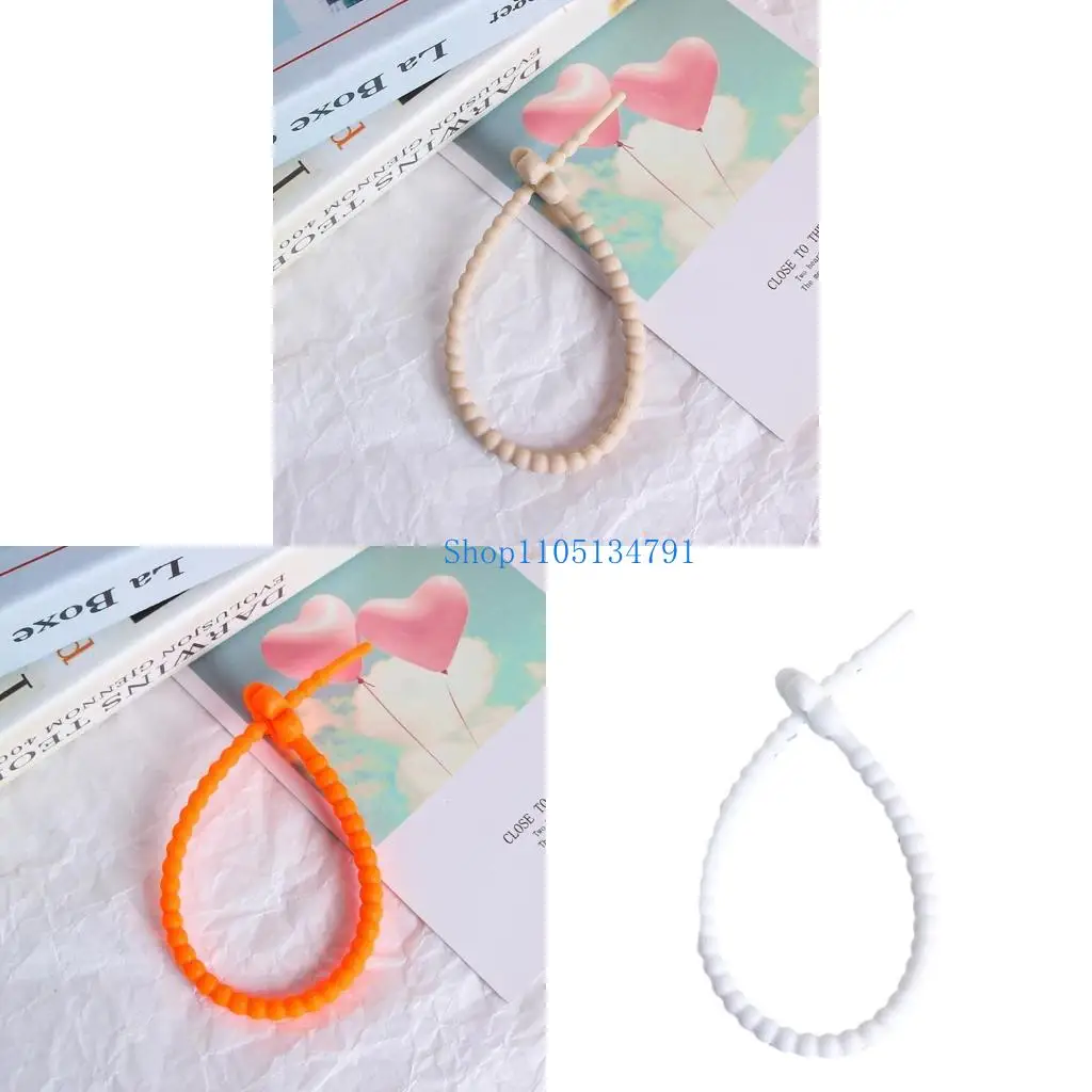 

98km 25cm Candy-Colored Flowers Silicone Rope Data Line Binding Tape DIY Chain