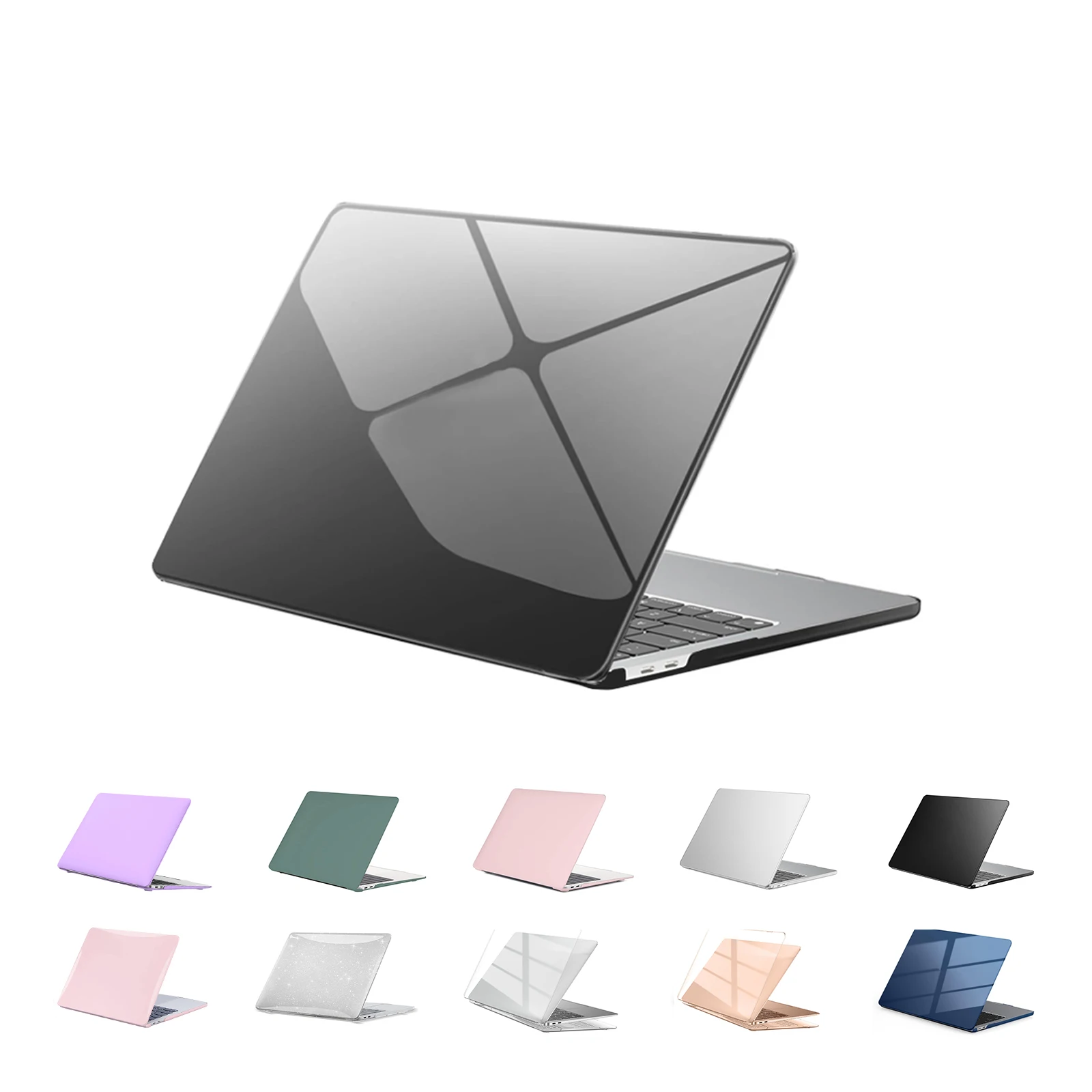 EooCoo Hard Case Compatible With MacBook Air 13 inch M1 Chip 2021-2018 for Air 13.3 inch Plastic Protective Crystal/Matte Case