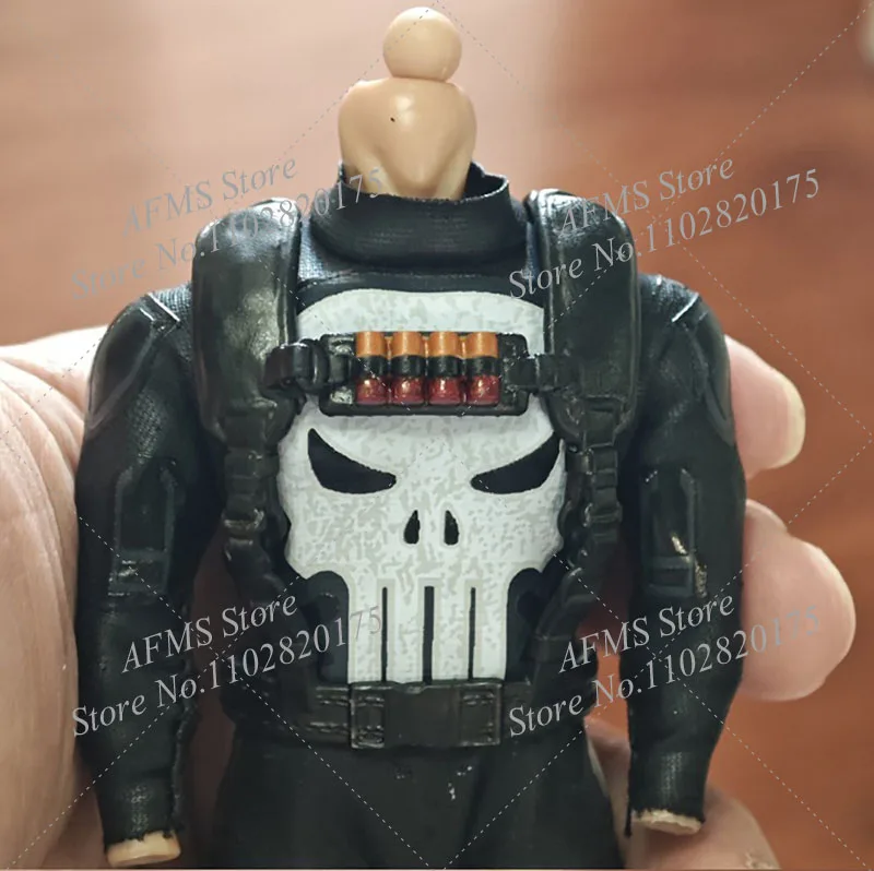 Sammlerfigur im Maßstab 1:12, Punisher, taktischer Brust-Hängegürtel, Kampfzubehör, passend für 15,2 cm große Mezco Ml Vt Gw Actionfigur, Soldat