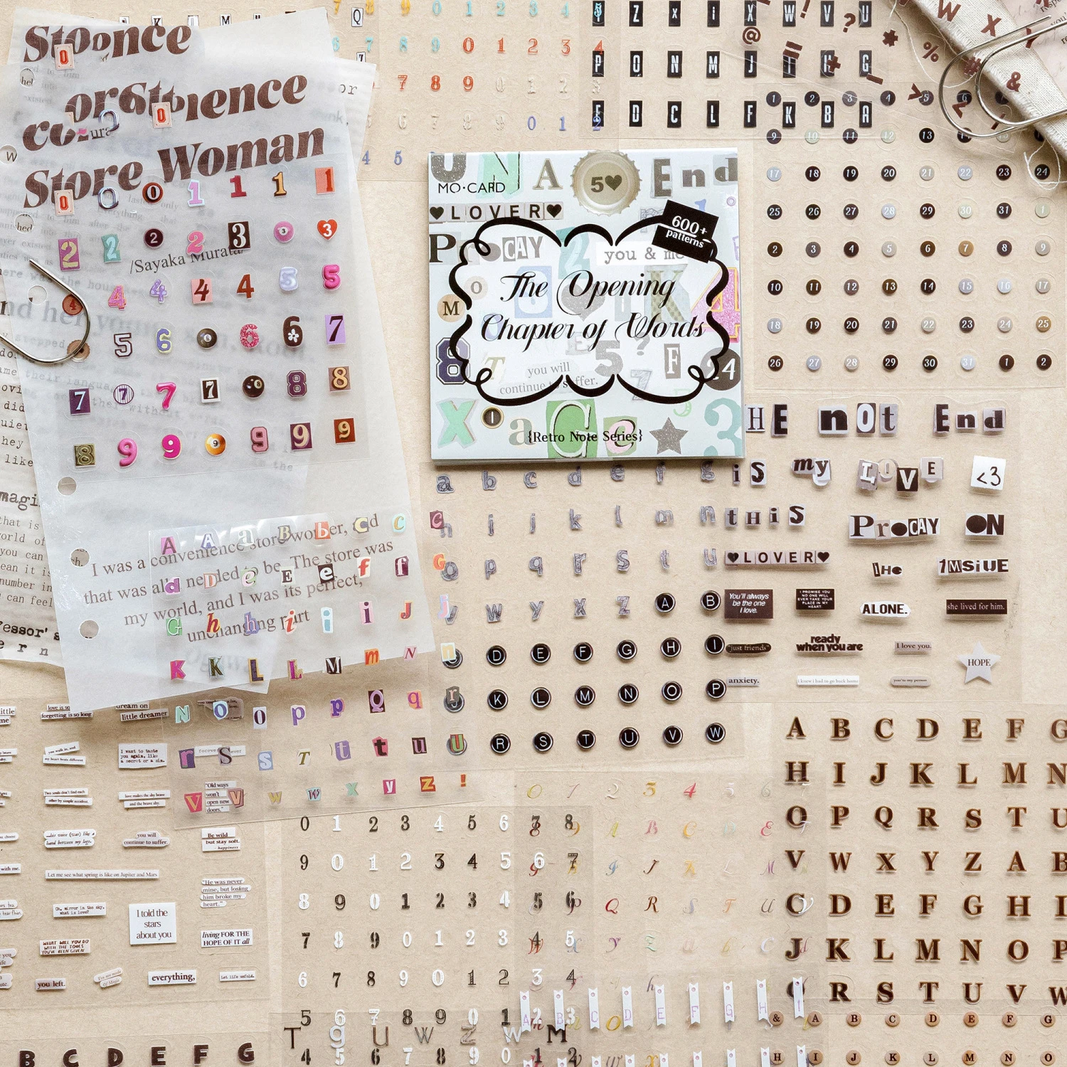 Retro Note Series Vintage Flower Butterfly Number Landscape PET Sticker Book Creative DIY Journal Material Collage Stationery