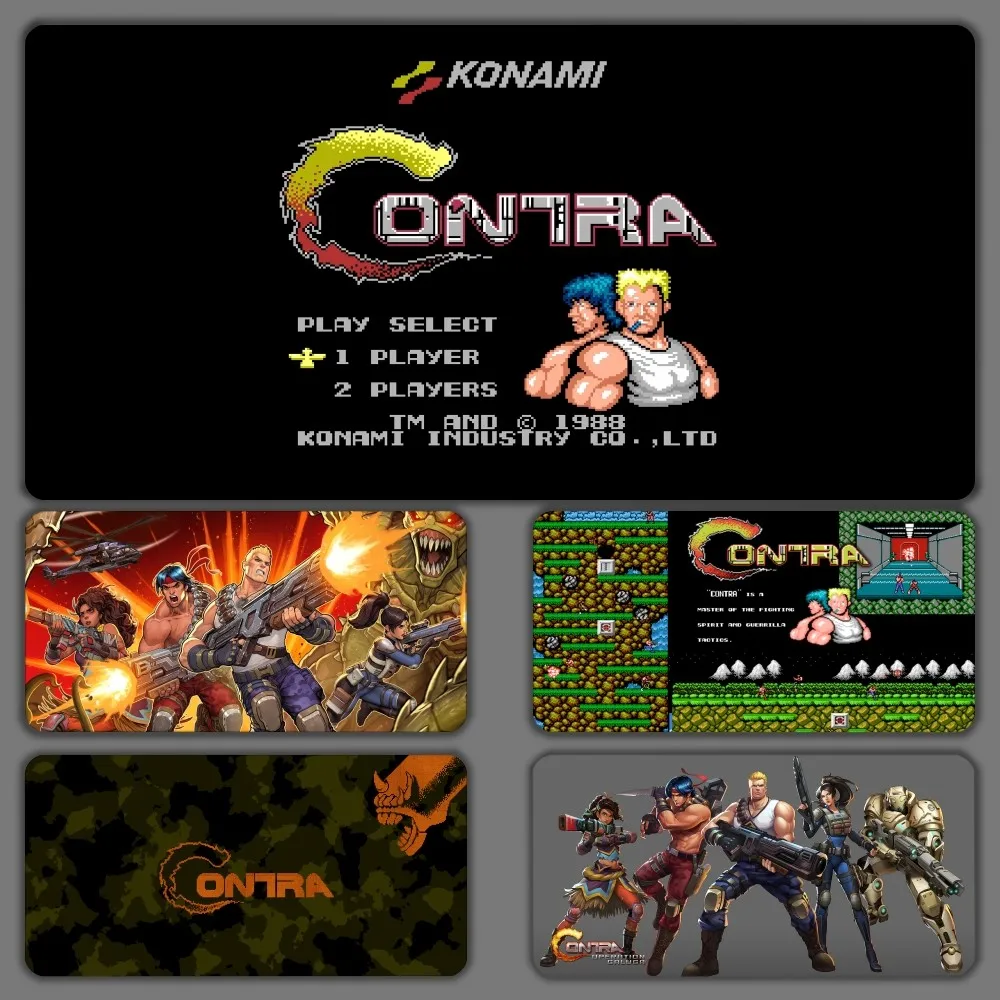 Classic Games Contra Mousepad Large Gaming Compute Gamer PC Keyboard Mouse Mat