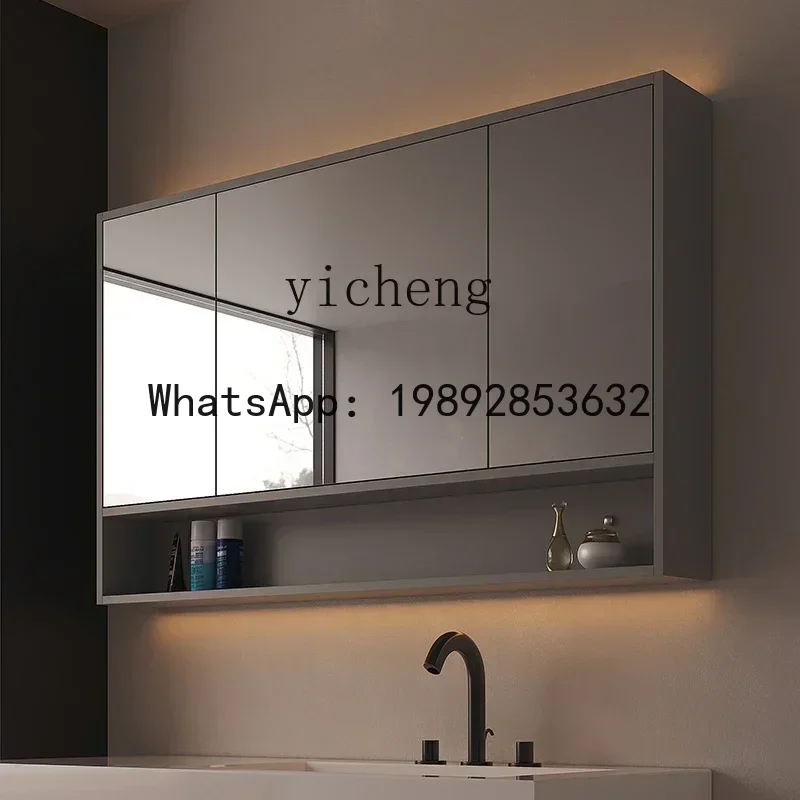 G1 mirror cabinet Hidden foldable feng shui mirror cabinet Separate bathroom Wall-mounted flip custom mirror cabinet