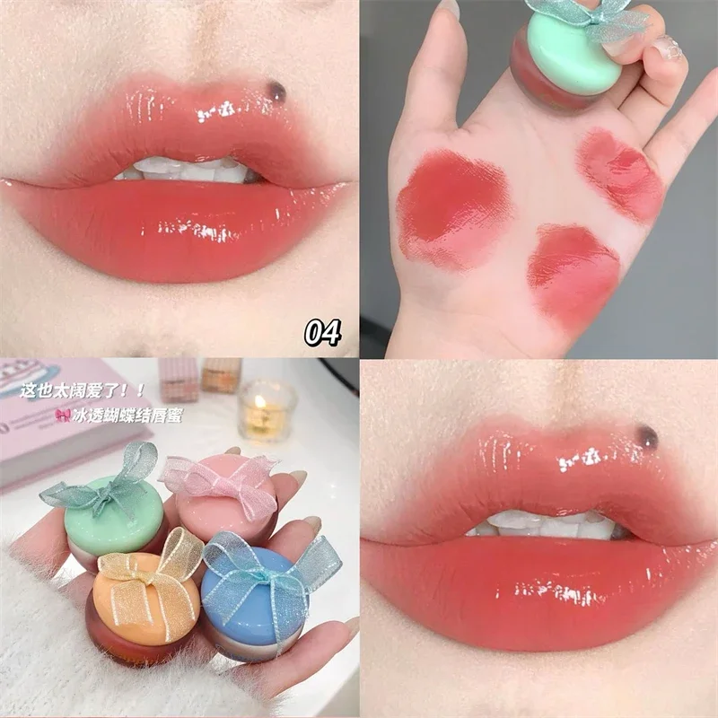 1pc Nette Kleine Milch Honig Lipgloss Feuchtigkeitsspendende Spiegel Wasser Lipgloss Sexy Rote Lippen Tönung Lip Balm Lip Make-Up Koreanische kosmetik