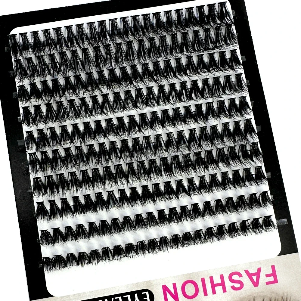 200Pcs Individuals Eyelash Extension 10D/40D Volume DIY Cluster Eyelashes Natural False Eyelashes 3D Fluffy Dramatic Faux Lashes