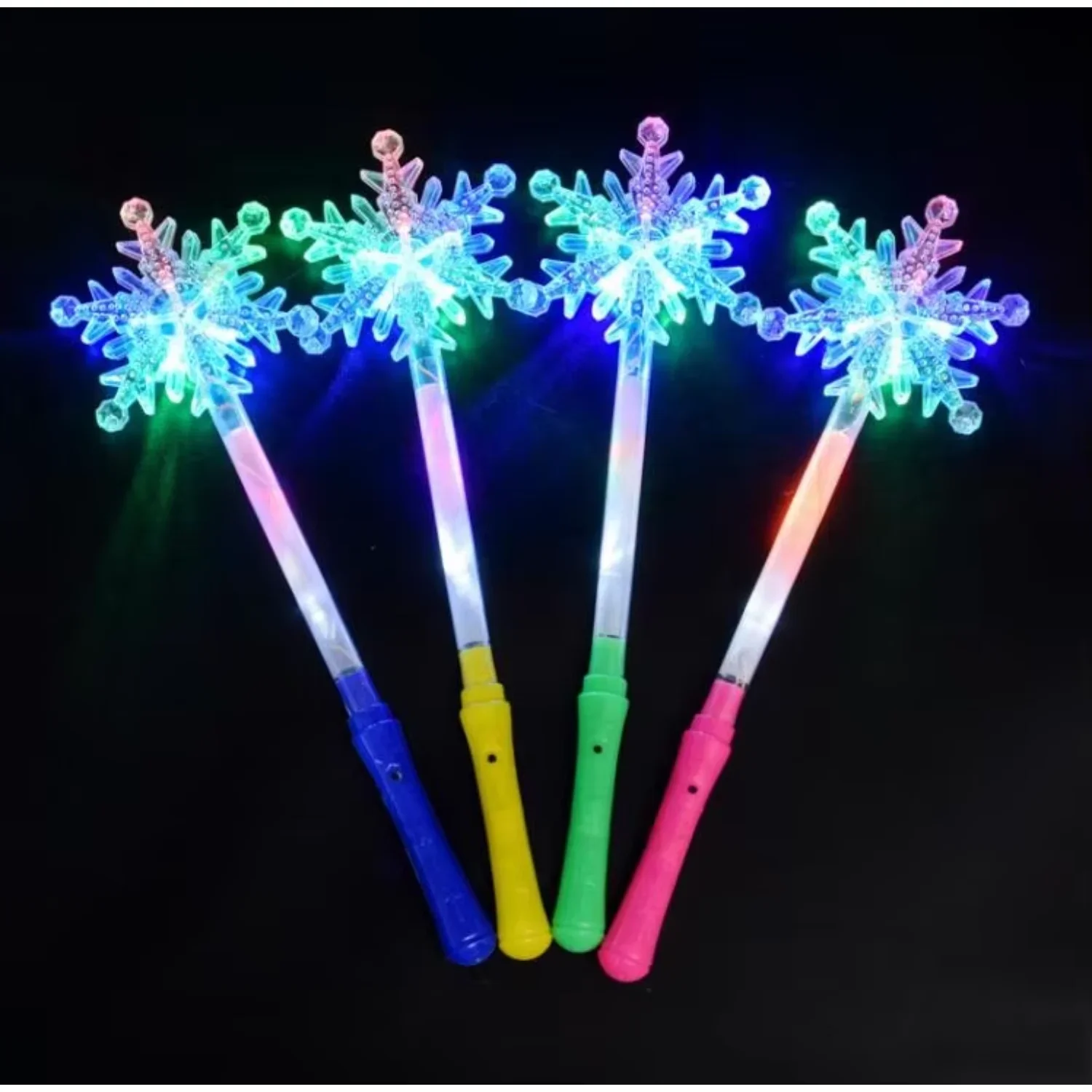 LED leuchten Schneeflockenstäbe, Leuchtstäbe, Spielzeug für Kinder, Weihnachten, Geburtstag, Kostüm, Prinzessin, Dekorationszubehör