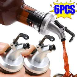 6/1Pc Olive Oil Dispenser Sprayer Liquor Oil Bottle Stopper Lock Wine Pourers Flip Lock Plug Seal Leak-proof Nozzle Kitchen Tool