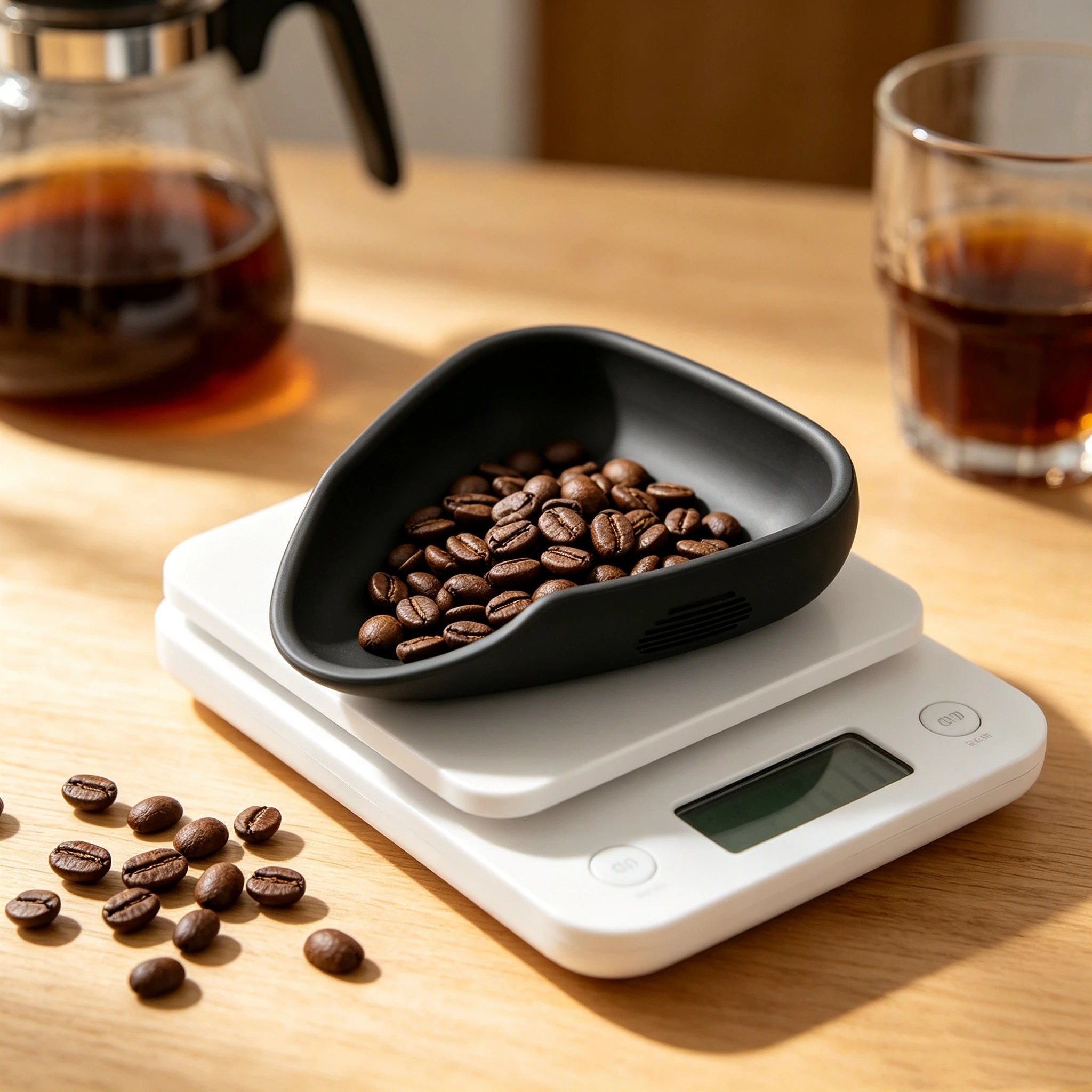 Coffee Bean Dosing Tray Silicone Coffee Bean Weighing Dish for Espresso Small Scoop Plate for Home Barista Coffee Tea Accessory
