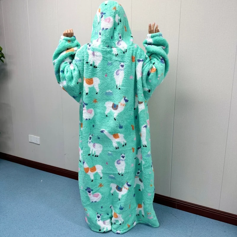 

140 см супер длинные носимые одеяла с рукавами для взрослых большие толстовки толстые фланелевые толстовки для мужчин женщин уютное мягкое одеяло для ТВ