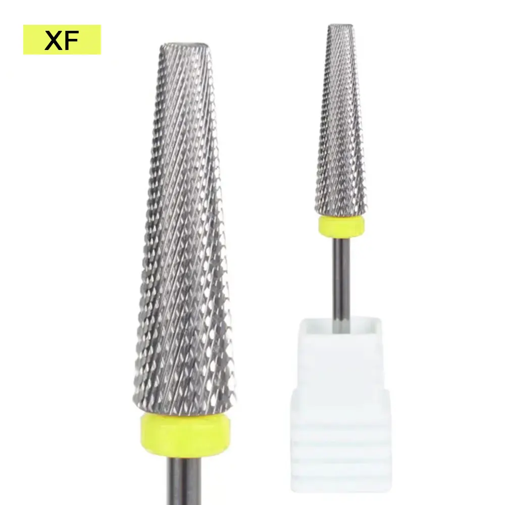 24MM Extra Long 5 in 1 Carbide TungstenNail Drill Bits For Nail Gel Remove Electric Manicure Machine Nail Milling Cutter