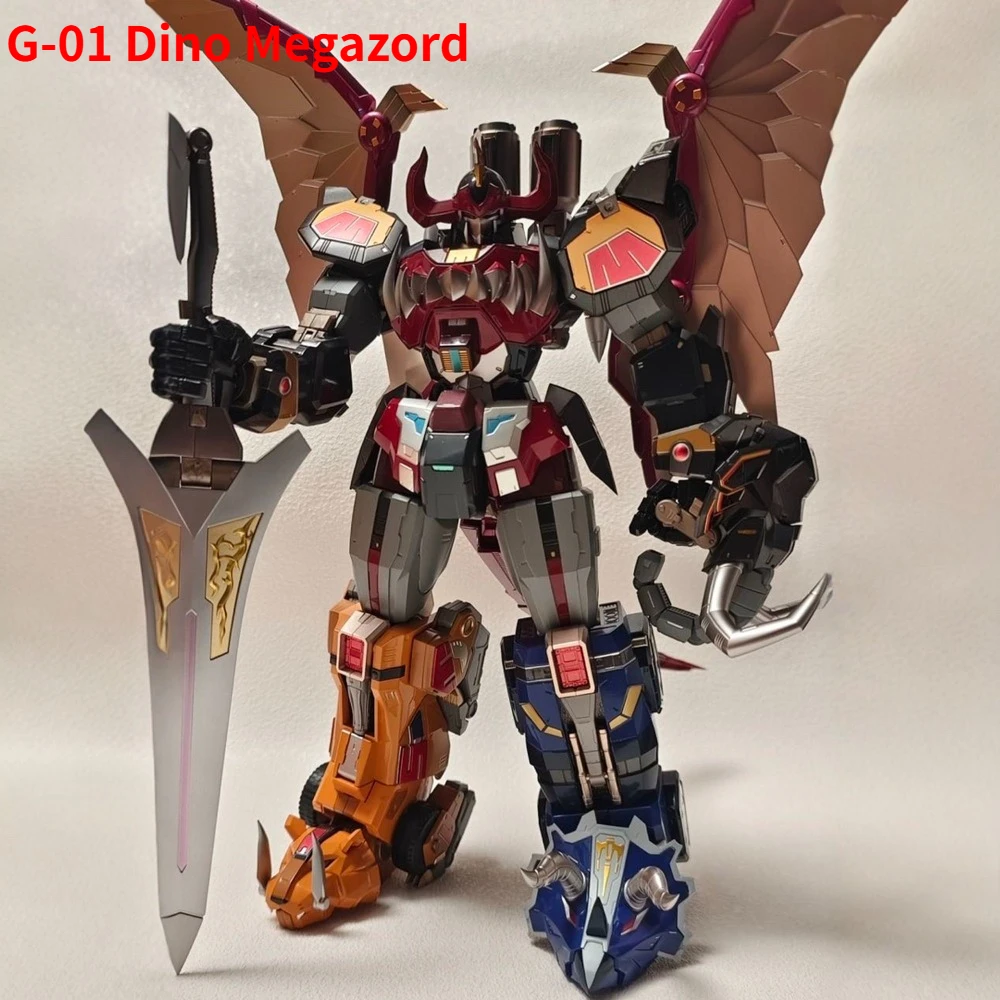 In Stock 28cm G-01 Dinosaur Squad Extraordinary Squad Dino Megazord Mech Mobile Finished Model Restoration Version Can Combine