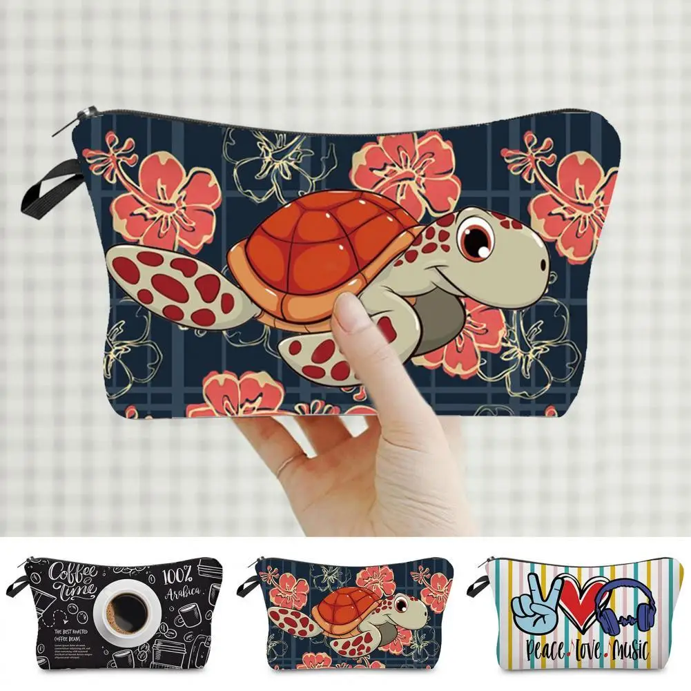 

Large Capacity Clutch Bag Portable Fashion Appearance Trendy Print Multifunction Zipper Cosmetic Bag for Vacation