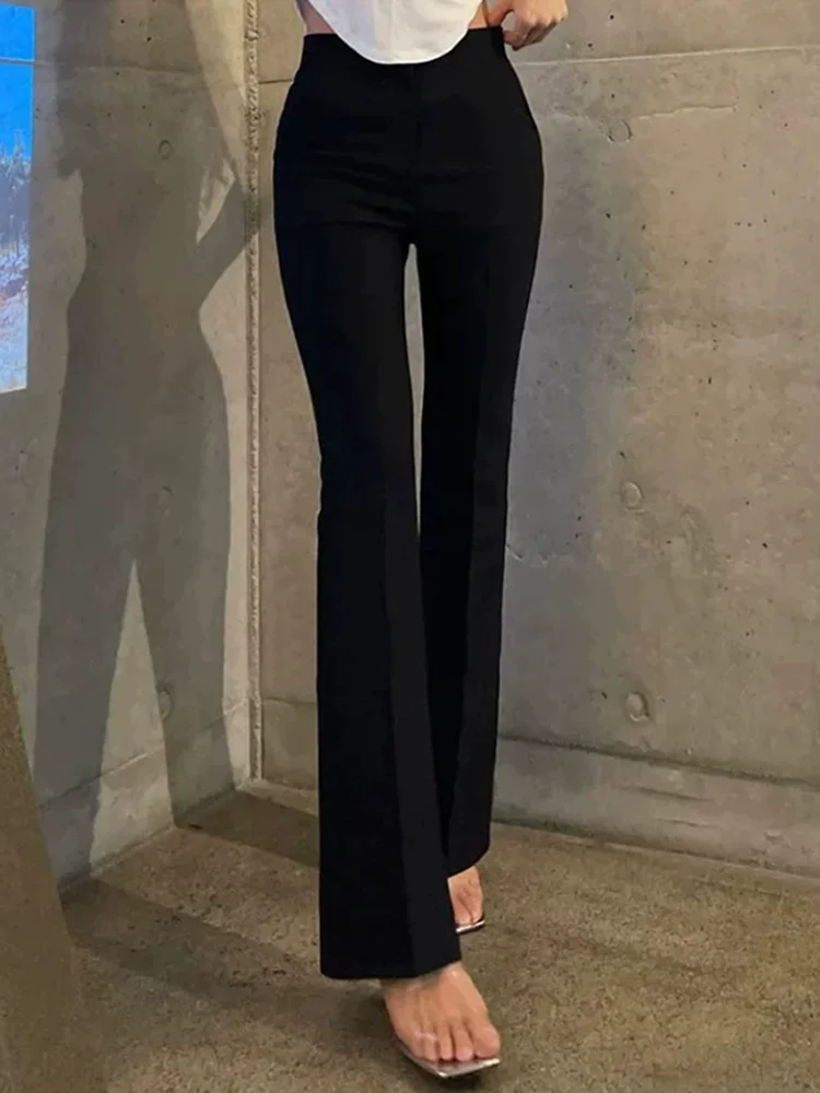 Bureau nouveau mince taille haute costume pantalon mode coréenne femmes décontracté Bootcut pantalons jambe large droite pantalon élégant