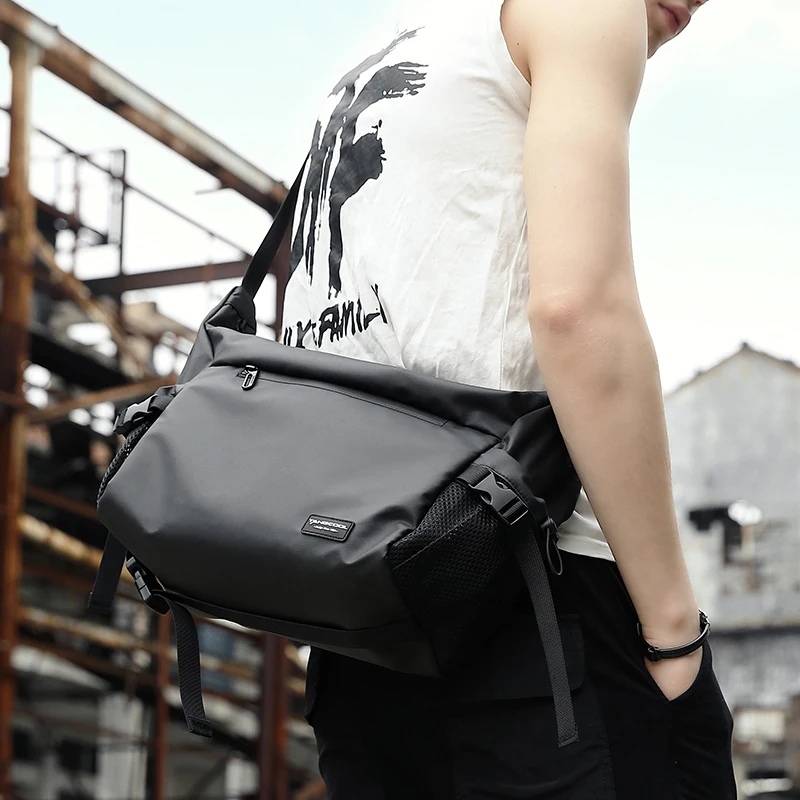 TANGCOOL Cycling Crossbody Bag For Men Waterproof Casual Messenger Sling Bag For Outdoor Daily Commute Short Trip