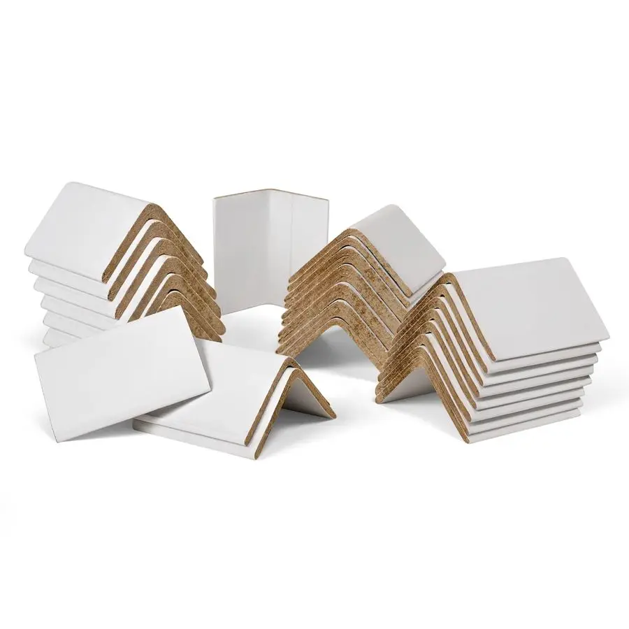 

Защитные уголки для коробок, 2Ш x 2Г x 3Д, средней прочности, белые, картонные уголки для транспортировки, 200 шт.