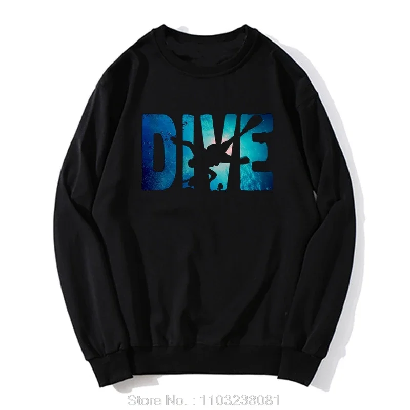 

Diver In The Deep Water Hipster Pullover Hoodie Dive Scuba Diving New Men Graphic Cotton Tops Sweatshirt Oversized Streetwear