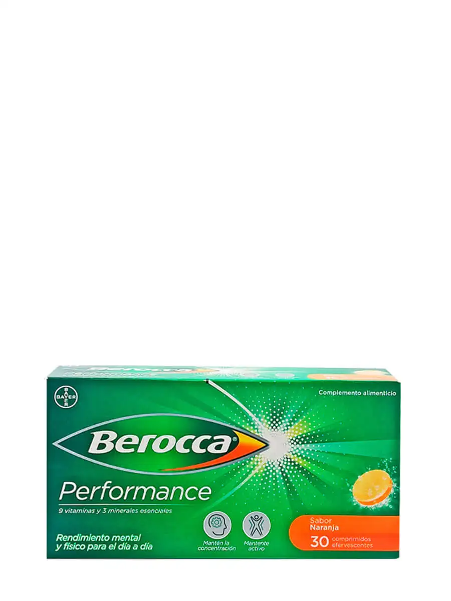 Berocca performance orange flavor 30 effervescent tablets-vitamins and minerals to improve physical and mental performance