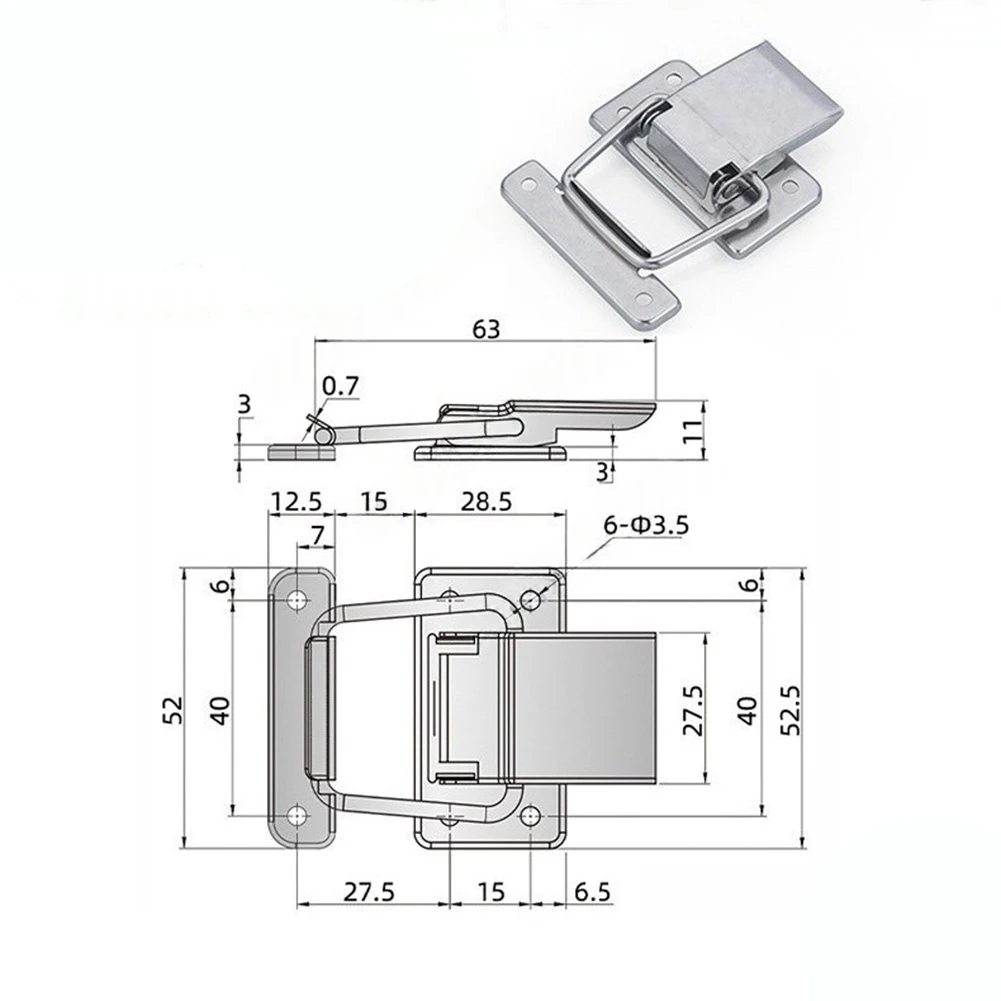 304 Stainless Steel Locking Turn Buckle for Cabinets Boxes Barrels and Industrial Equipment Designed for Consistent Performance