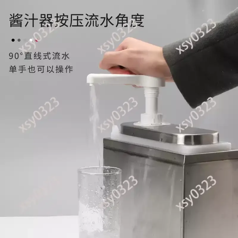 Commercial Hand Press Sauce Pump Quantitative Dispenser for Jam Syrup Honey Kitchen Utensil