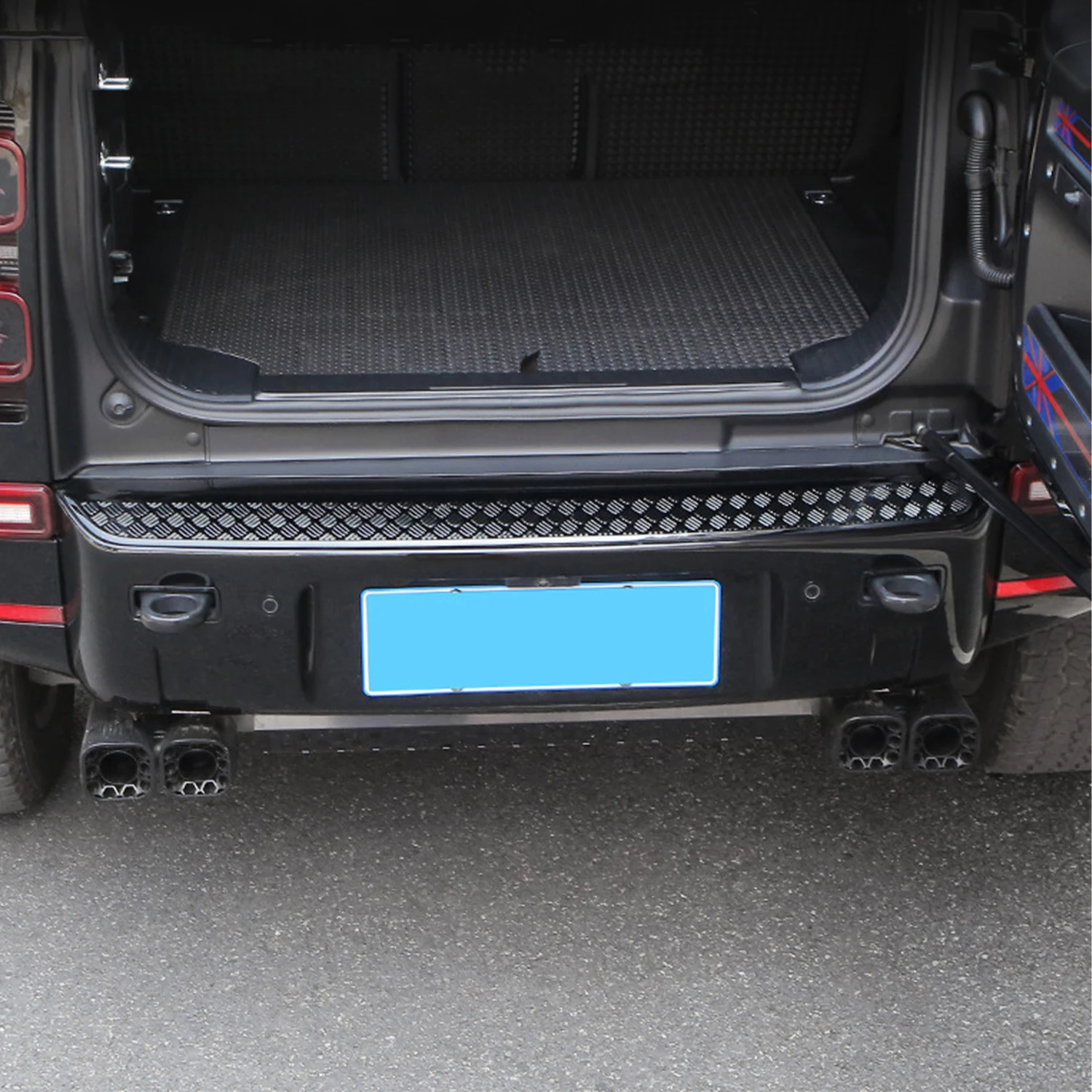 

For Land Rover Defender Car Accessories Exterior Outer Rear Trunk Bumper Protector Cover Trim ABS 1pc