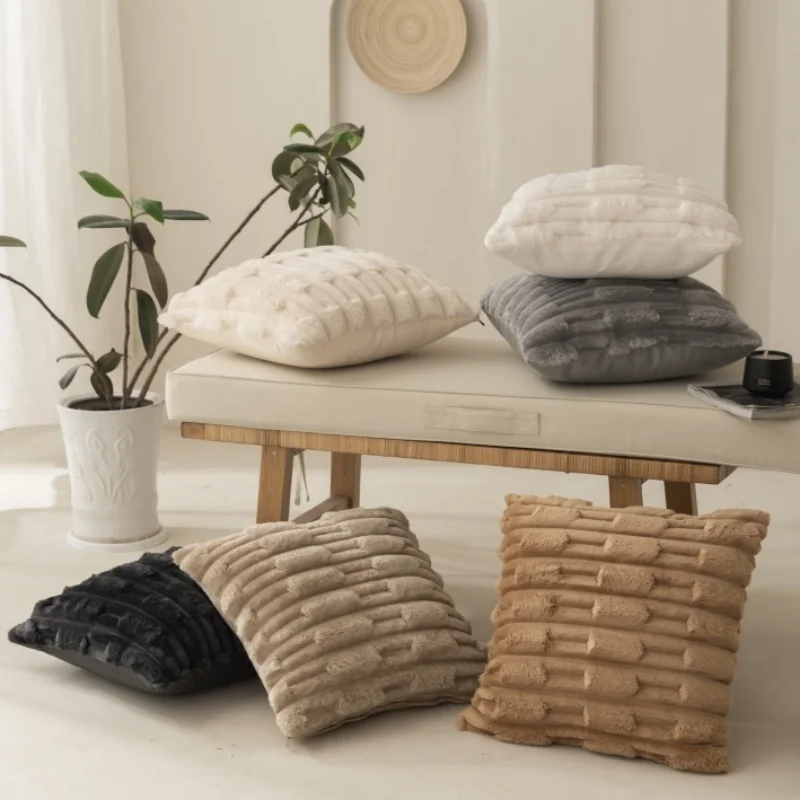 1 Stück Streifen Cord Kissenbezug Kreatives Zuhause Stoff KissenKissen für Sofa Schlafzimmer Auto, Heimdekoration Heimdekoration Raumdekoration