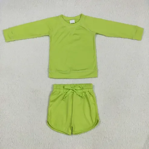 Baby Girls Hot pink Active Wear Athletic Summer Yoga Long Sleeve Top and Shorts Outfit