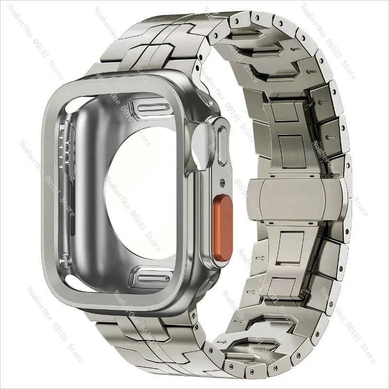 Premium Steel Armor Metal Watch Band Stainless Steel Bracelet Strap for Smartwatch Men Women Heavy Duty Wristband Replacement