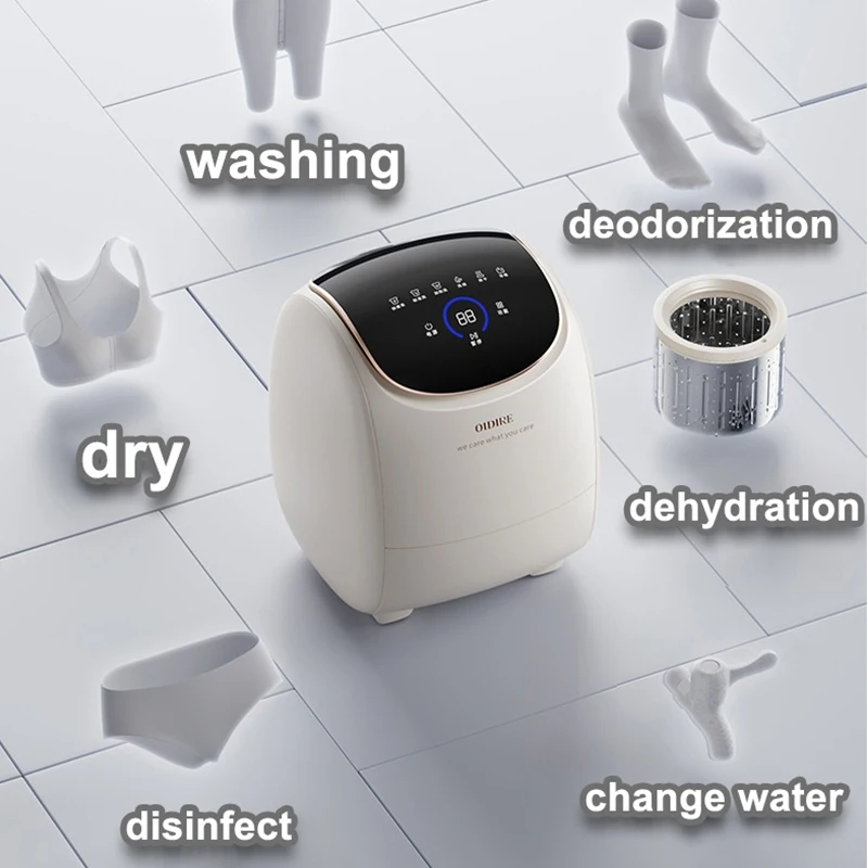 Home intelligent fully automatic small washing machine high-temperature sterilization disinfection dehydration drying dryer