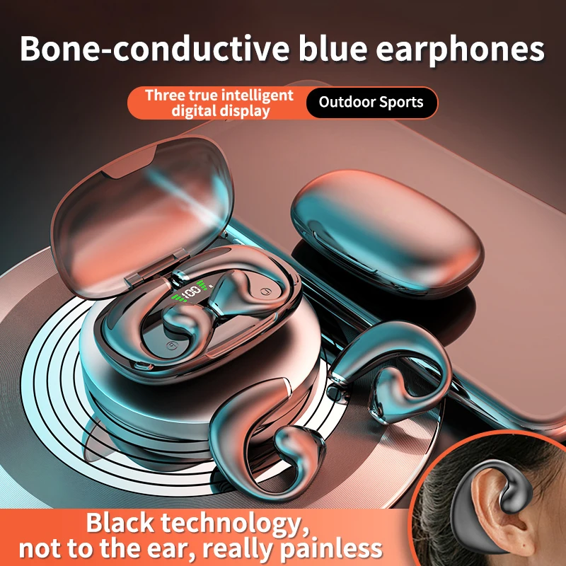 

NEW JR02 Wireless Earphones Ear Hook Bluetooth Earbuds TWS Hifi Headphones Gaming Touch Control Sport Headset With Microphone