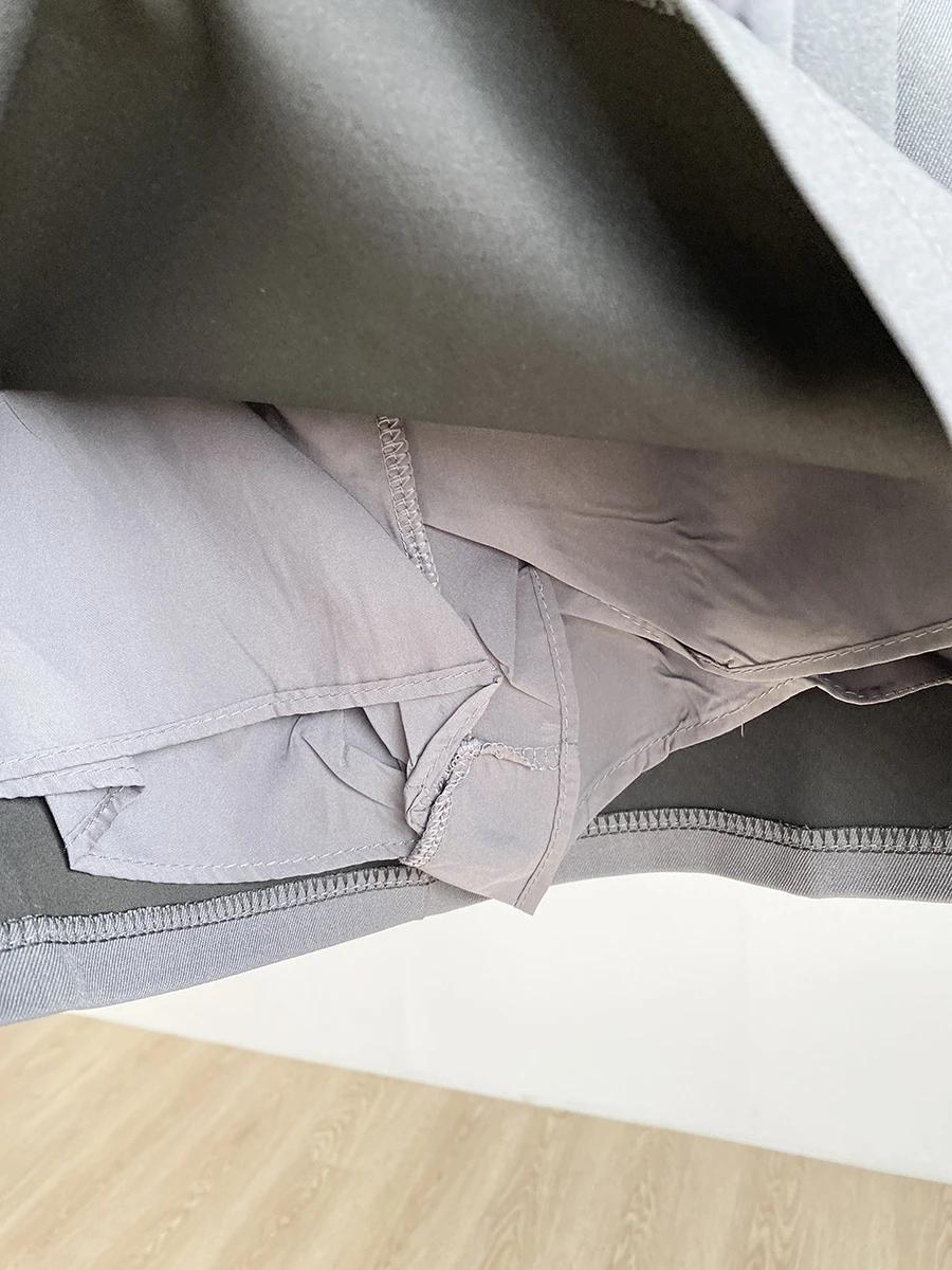 Saia de cintura alta feminina faion coreano sle emagrecimento versátil saia commute a linha saia de fibra de poliéster 2025 verão