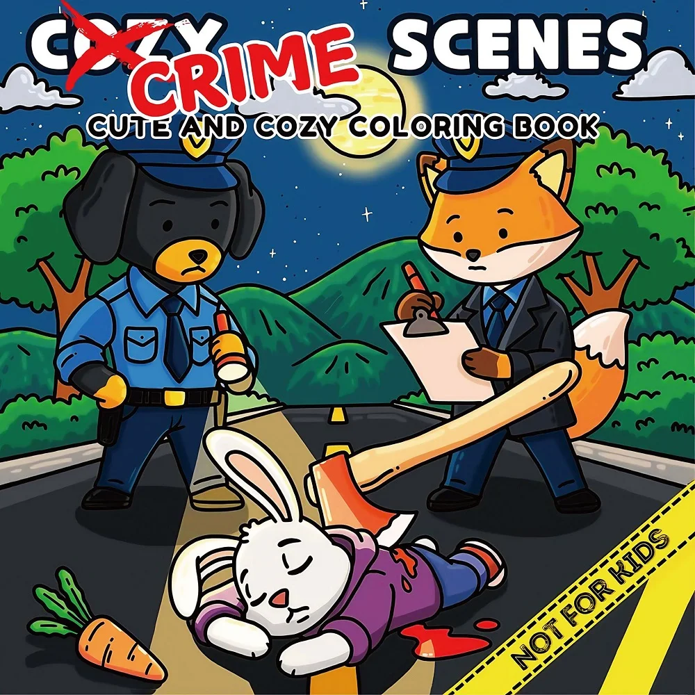 

CRIME SCENES Bold-easy Patterns Coloring Book for Adults Cute Drawing Book Perfect Gift for Party and Birthday