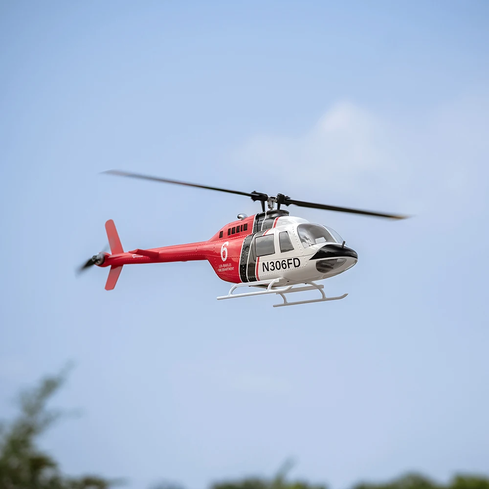 FLYWING Bell 206 V3 RC هليكوبتر 6CH GPS الارتفاع عقد 450 حجم الجرس 206 RC مقياس هليكوبتر ACE وحدة تحكم في الطيران
