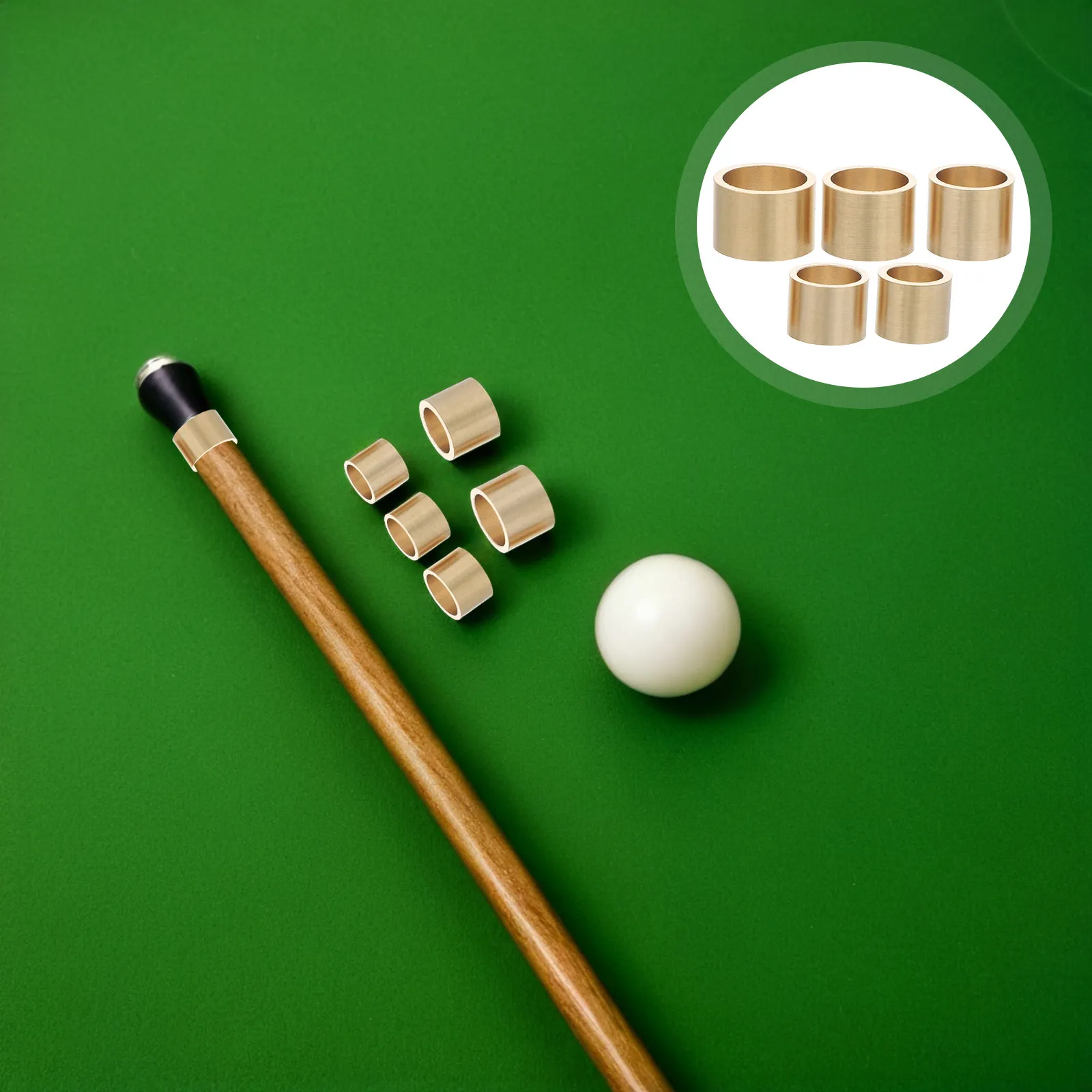 

10Pcs Pool Cue Copper Metal Clip Ferrule Repair Kit 9-13Mm Cue Tip Replacement Kit Billiard Accessories Club School