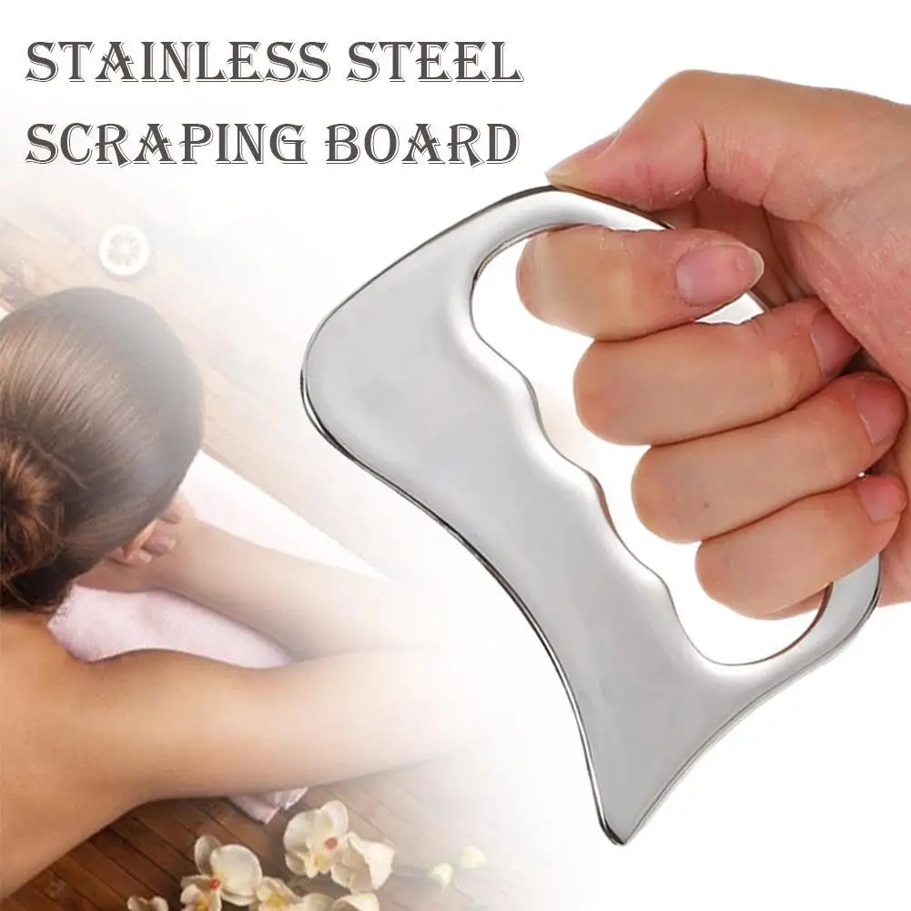 Professional Massage Tool Stainless Steel Gua Sha Board For Shoulders, Back & Legs Handheld Design For Targeted Comfort