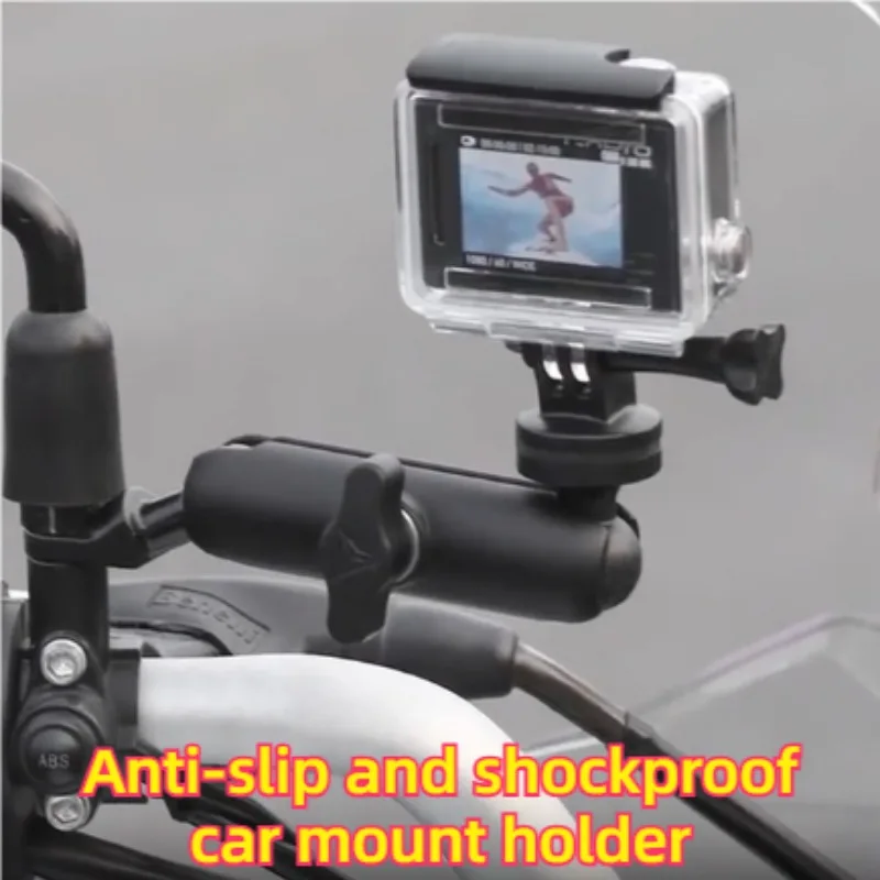 

MOTOWOLF Motorcycle Camera Mount Anti-Shake Extendable Stick for Action Camera & Recorder Handlebar Bracket Flow Edition (
