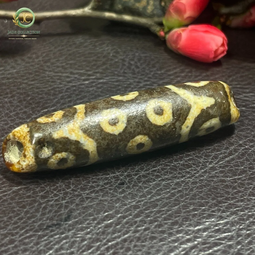 Tibetan Nepalese Himalayan Bead Ancient agate Old Dzi Talisman 15eye Bead Amulet
