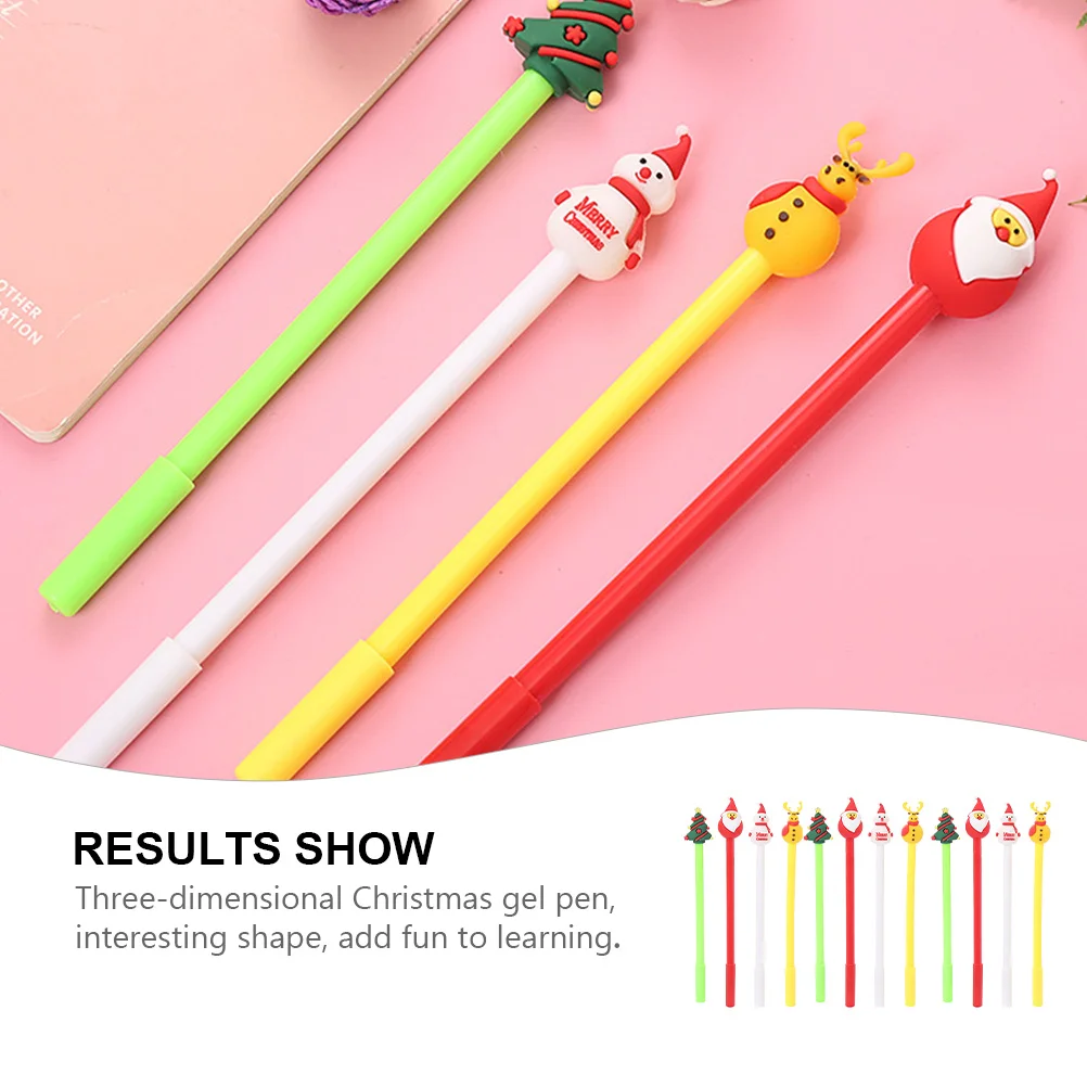 

20Pcs School Gel Pen Christmas Themed Writing Pen for Students Office Use Vibrant Ink Friendly Stationery Set