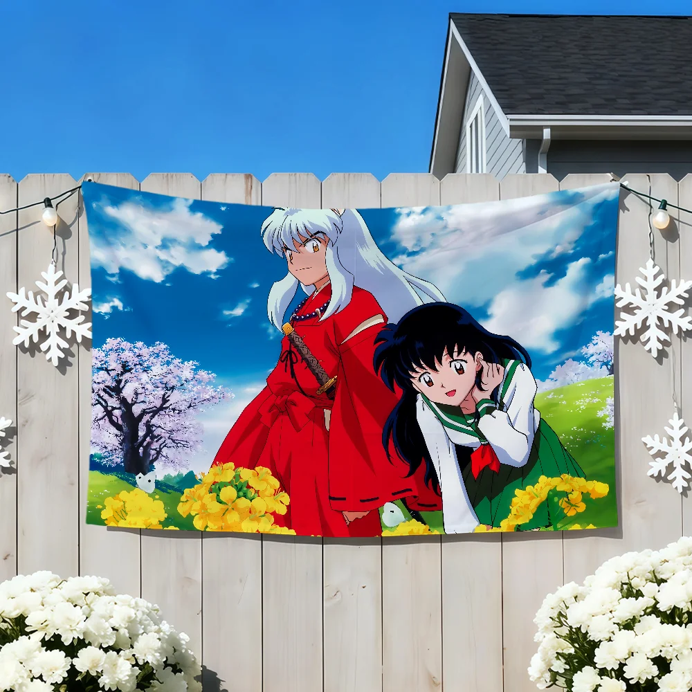 classic anime manga art I-InuyashaS flag For Room Dorm Camp Party Garage Bar Picnic hogar home Decor Banner Wall Hanging Gift