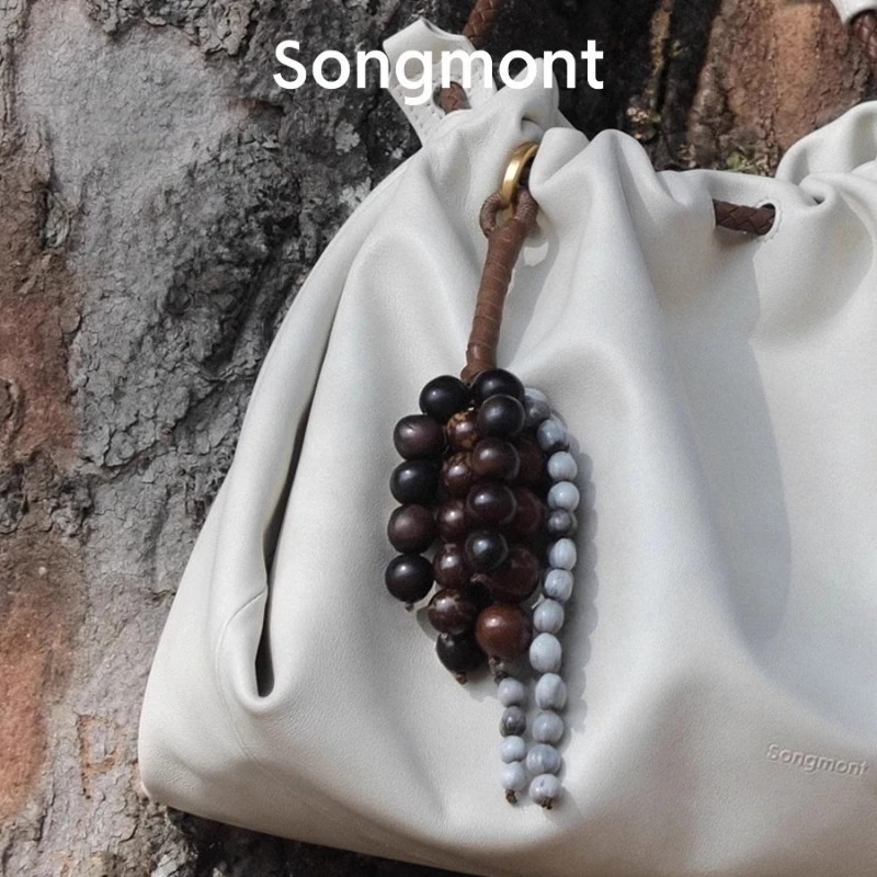 

Songmont Wish-Fulfilling Seed Necklace Natural Bodhi Seed Beads Lengyou Handbag Pendant