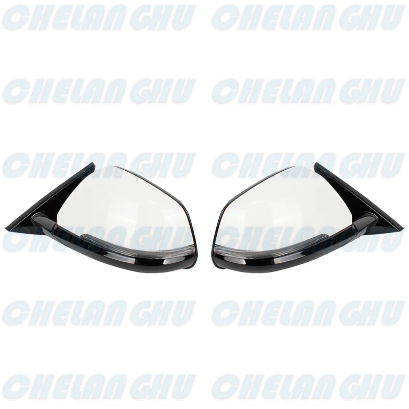 For BMW X2 F39 2019 2020 2021 2022 2023 1 Pair 5 Pins White Painted Power Adjust Blind Line Power Fold Turn Lamp Mirror Assembly