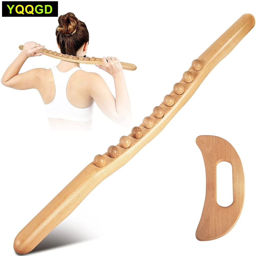 

Wood Therapy Massage Tools Wooden Massage Roller Maderoterapia Kit Lymphatic Drainage Massager Tool for Body Shaping