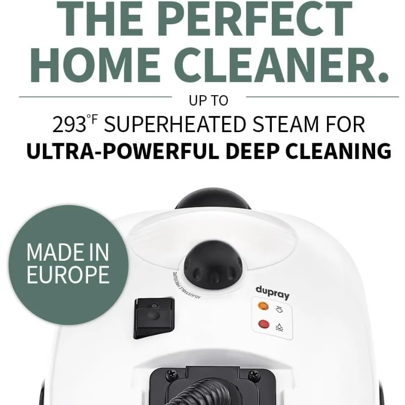 Dupray HOME Steam Cleaner – European-Made, Chemical-Free Steamer for Deep Cleaning Floors, Tiles, Cars, Upholstery, Grout
