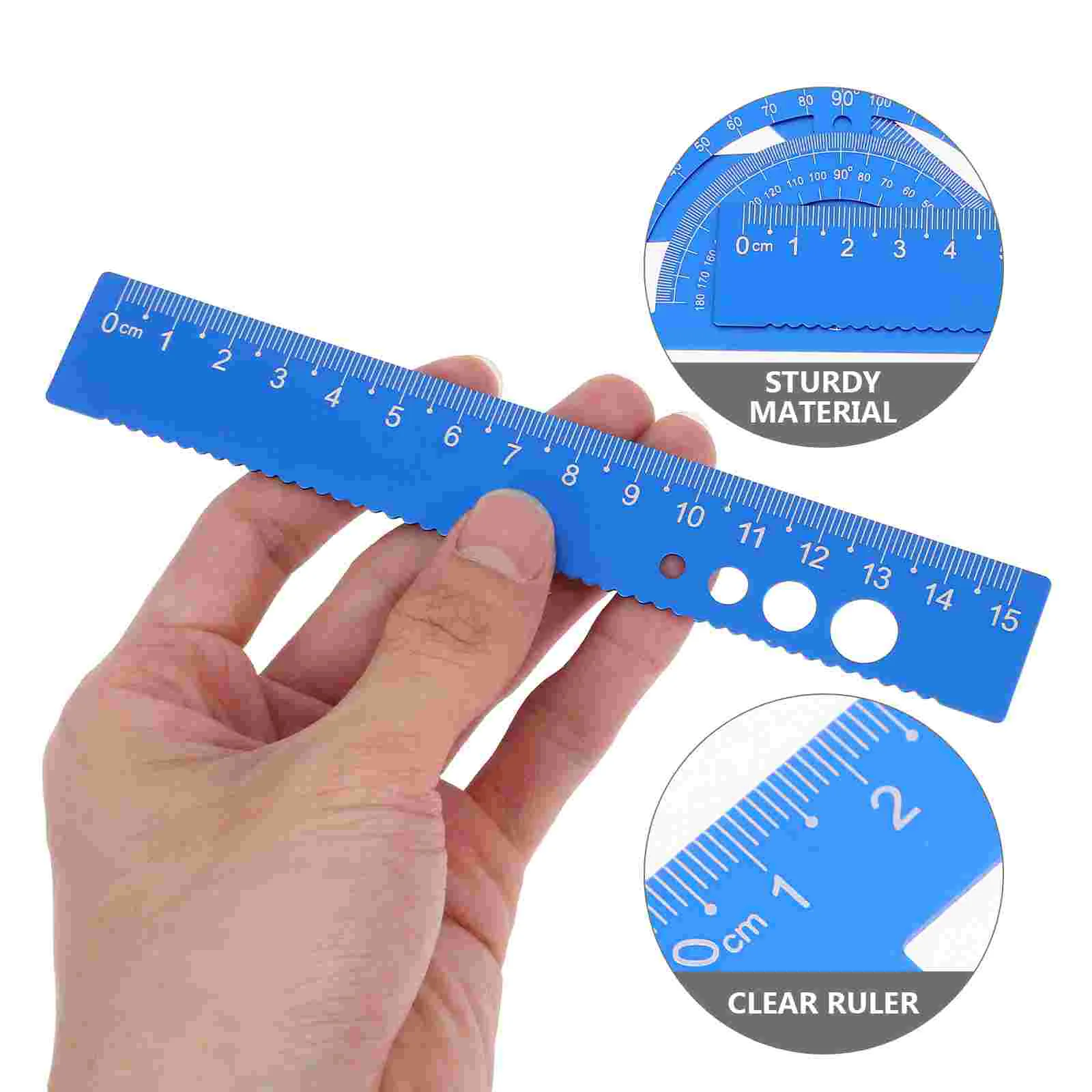 Aluminum Alloy Ruler Triangle Protractor Measuring Tools for Students Engineers Geometry Kit Metal Rulers Drafting