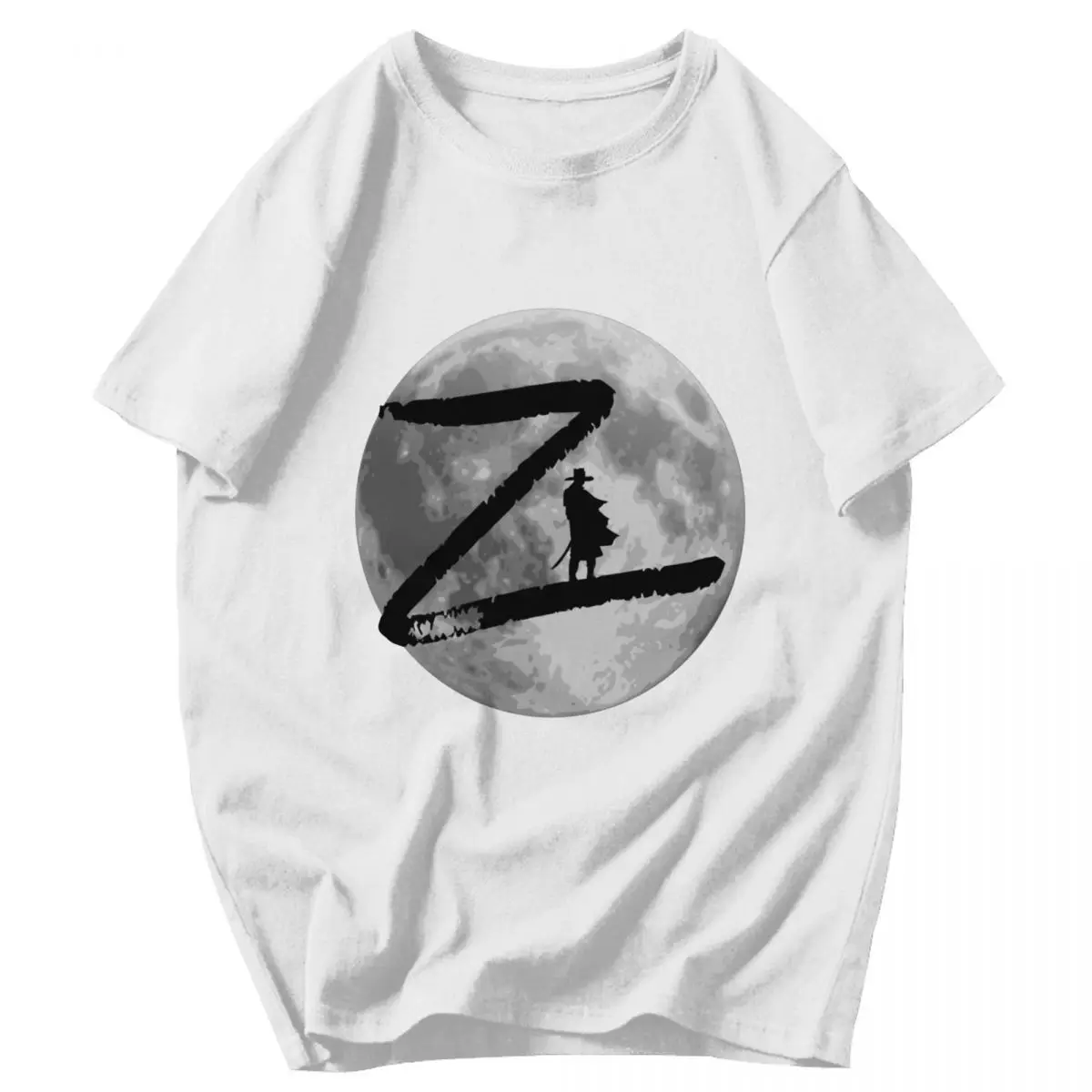 Men T Shirt Alain Delon Moon Design Cotton Y2K Graphic Quality Unisex Clothes T Shirts