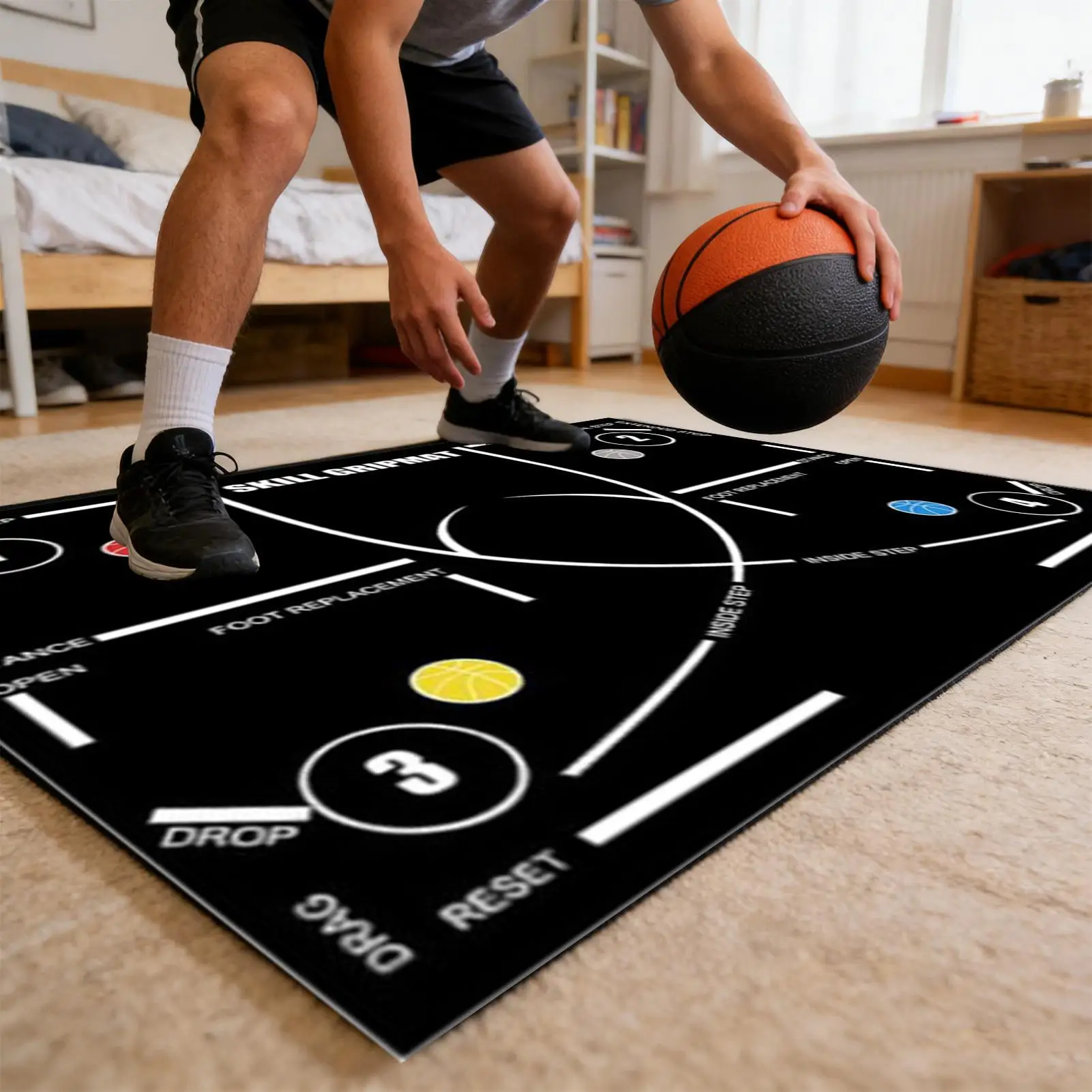 Dribble Mat Basketball Ball Sports Training Gear Anti-Slip Basketball Dribble Pad For Kids Adults Players Athletes School Teams