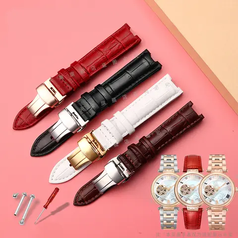 Cinturino per orologio in pelle bovina per Michael Kors Mk5774 2425/43 cielo stellato concavo femminile cinturino per orologio in vera pelle bovina Mike Coles nero